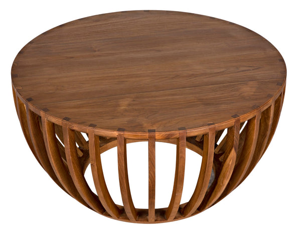 Noir Francis Coffee Table - Elegant Mid-Century Modern Teak Design with Woven Caning for Stylish Spaces AE-266T