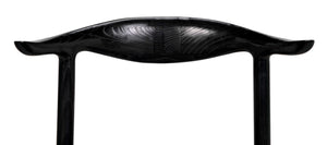 Noir Boone Chair: Modern Upholstered Club Chair with Soft Comfort & Durable Mindi Wood for Any Space AE-267CHB