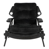 Pax Chair with cFc Performance Velvet Upholstery AE-271CHB-CFC Charcoal Black Noir