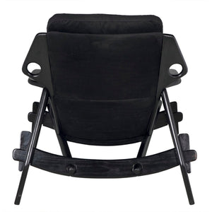 Noir Pax Chair - Luxurious CFC Performance Velvet, Mindi Wood Frame, Deep Charcoal Finish for Chic Spaces AE-271CHB-CFC