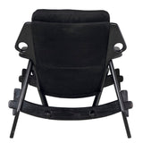 Pax Chair with cFc Performance Velvet Upholstery AE-271CHB-CFC Charcoal Black Noir