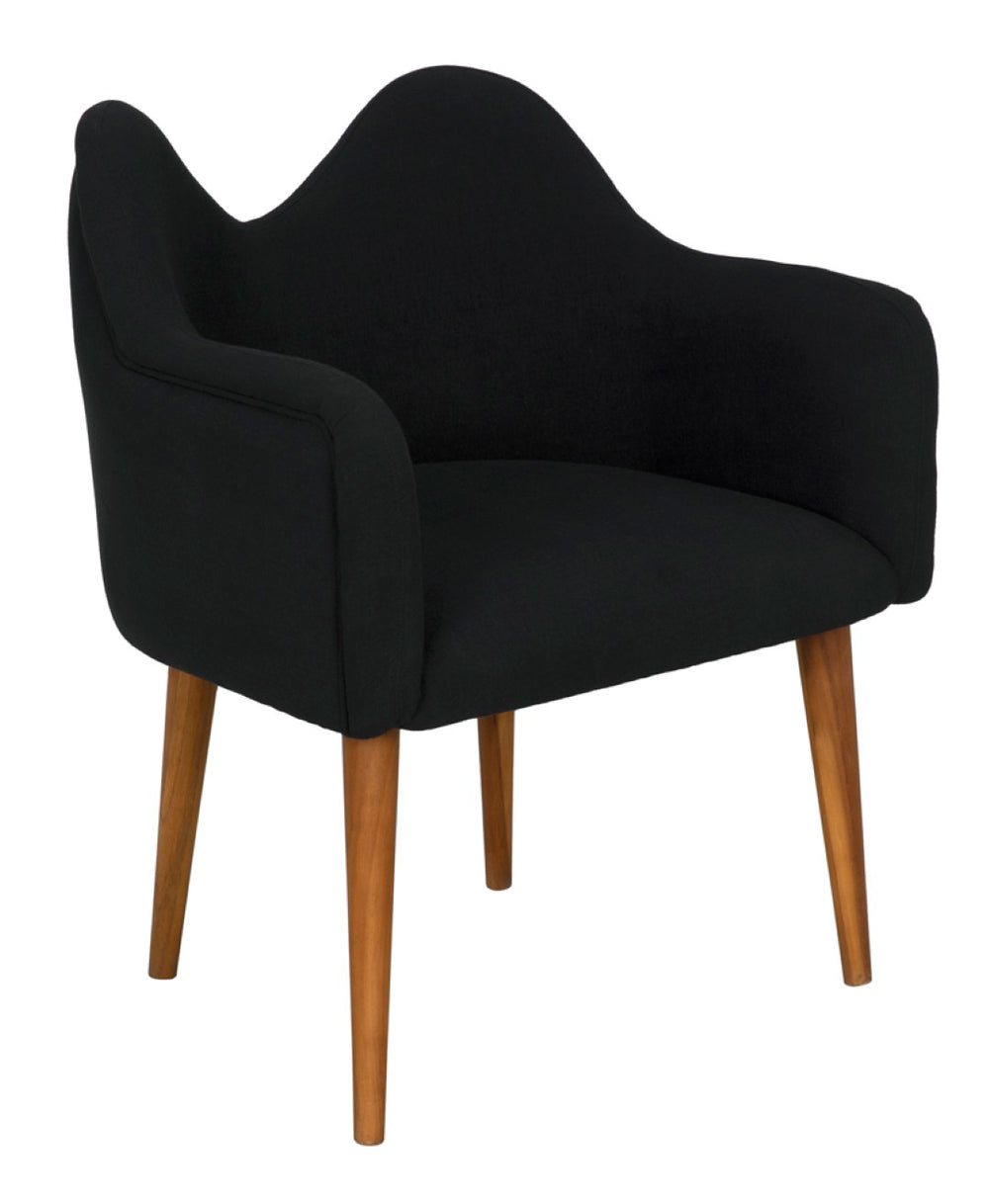 Noir Cornelia Chair - Elegant Teak Ergonomic Seating for Living Rooms, Reading Nooks & Guest Spaces AE-279T