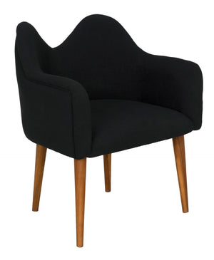 Noir Cornelia Chair - Elegant Teak Ergonomic Seating for Living Rooms, Reading Nooks & Guest Spaces AE-279T