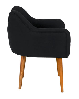 Noir Cornelia Chair - Elegant Teak Ergonomic Seating for Living Rooms, Reading Nooks & Guest Spaces AE-279T