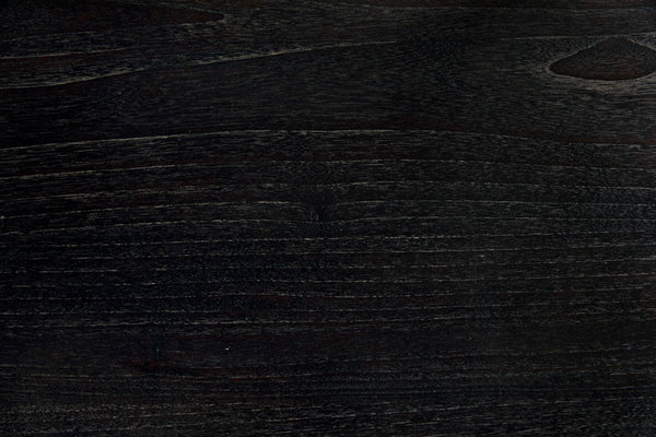 Noir Rebecca Side Table - Cinder Black Finish with Mindi Wood Grain, Stylish Accent for Modern Spaces AE-289CB