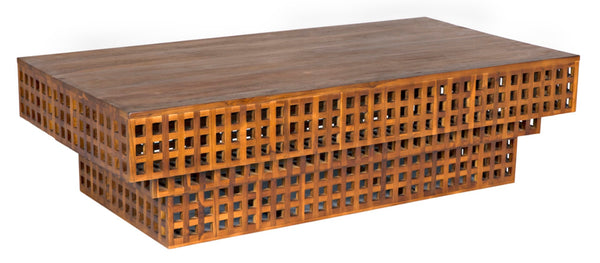 Noir Flynn Coffee Table - Artisan-Crafted Solid Teak Design with Minimalist Lines for Modern Living Spaces AE-292T