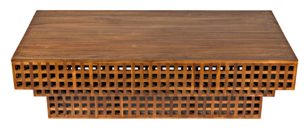 Noir Flynn Coffee Table - Artisan-Crafted Solid Teak Design with Minimalist Lines for Modern Living Spaces AE-292T