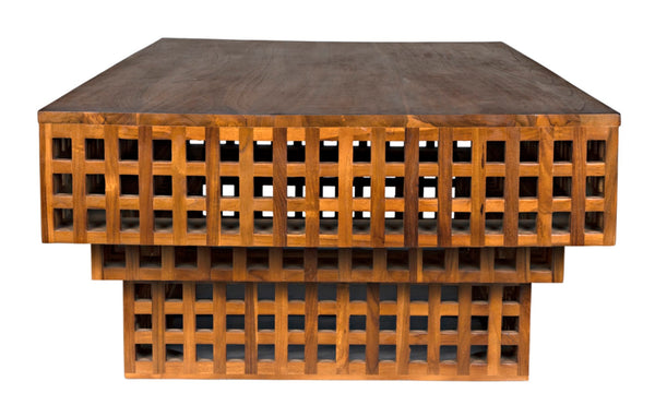 Noir Flynn Coffee Table - Artisan-Crafted Solid Teak Design with Minimalist Lines for Modern Living Spaces AE-292T