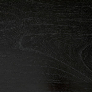 Noir Leonardo Desk - Elegant Charcoal Black Workspace with Brass Accents for Modern Home Offices & More AE-300CHB