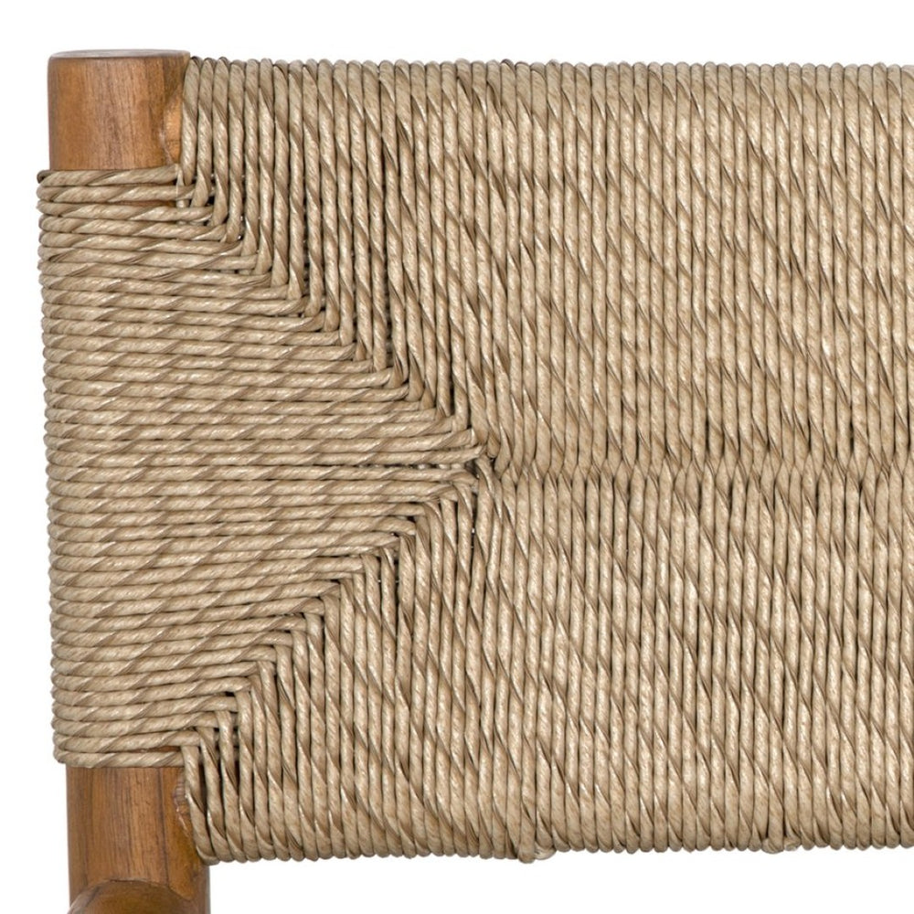 Noir Franco Arm Chair - Elegant Teak & Synthetic Seagrass for Stylish Indoor/Outdoor Comfort & Durability AE-305T-SYN