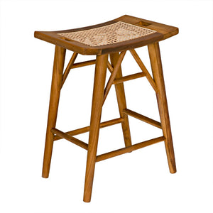 Murphy Counter Stool Teak AE-309T Clear Coat Flat Noir