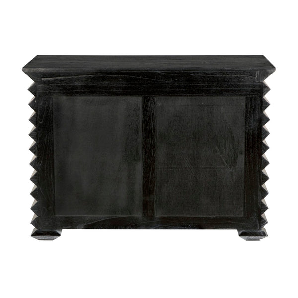 Noir Tiago Chest - Refined Cinder Black Storage Solution with Solid Wood, Spacious Drawers & Timeless Design AE-311CB