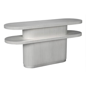 Noir Small Parker Console Table - Artisan-Crafted Mahogany & Veneer with White Wash Finish for Modern Homes AE-312WH