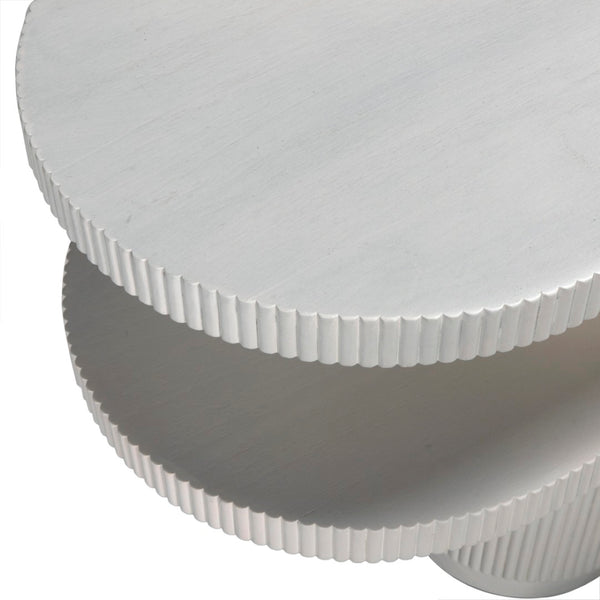 Noir Small Parker Console Table - Artisan-Crafted Mahogany & Veneer with White Wash Finish for Modern Homes AE-312WH