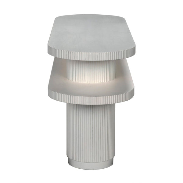 Noir Small Parker Console Table - Artisan-Crafted Mahogany & Veneer with White Wash Finish for Modern Homes AE-312WH