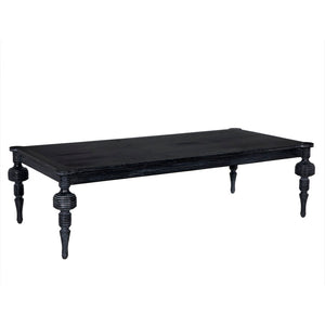 Noir Stockholm Coffee Table - Sleek Cinder Black Centerpiece with Spacious Top for Modern Living Rooms AE-320CB