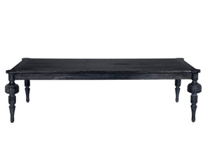 Noir Stockholm Coffee Table - Sleek Cinder Black Centerpiece with Spacious Top for Modern Living Rooms AE-320CB