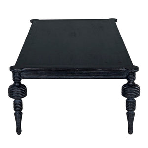 Noir Stockholm Coffee Table - Sleek Cinder Black Centerpiece with Spacious Top for Modern Living Rooms AE-320CB