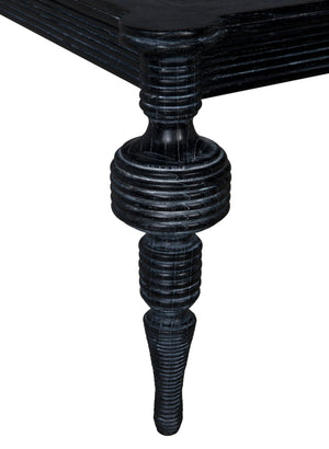 Noir Stockholm Coffee Table - Sleek Cinder Black Centerpiece with Spacious Top for Modern Living Rooms AE-320CB