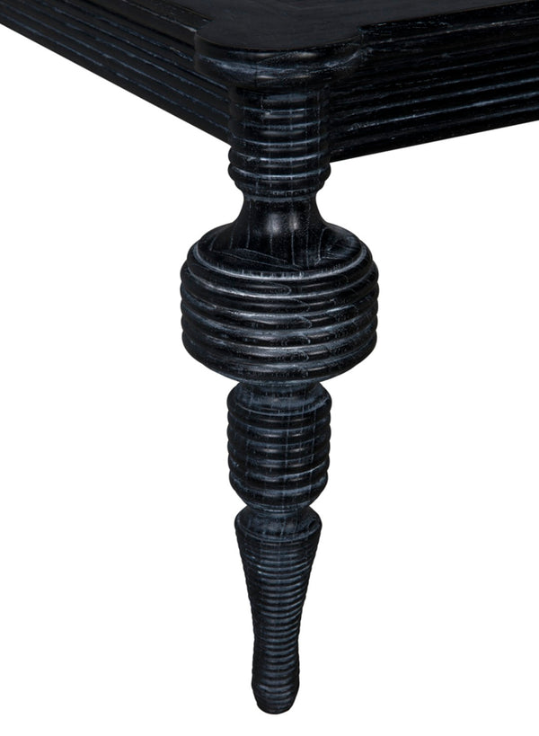 Noir Stockholm Coffee Table - Sleek Cinder Black Centerpiece with Spacious Top for Modern Living Rooms AE-320CB