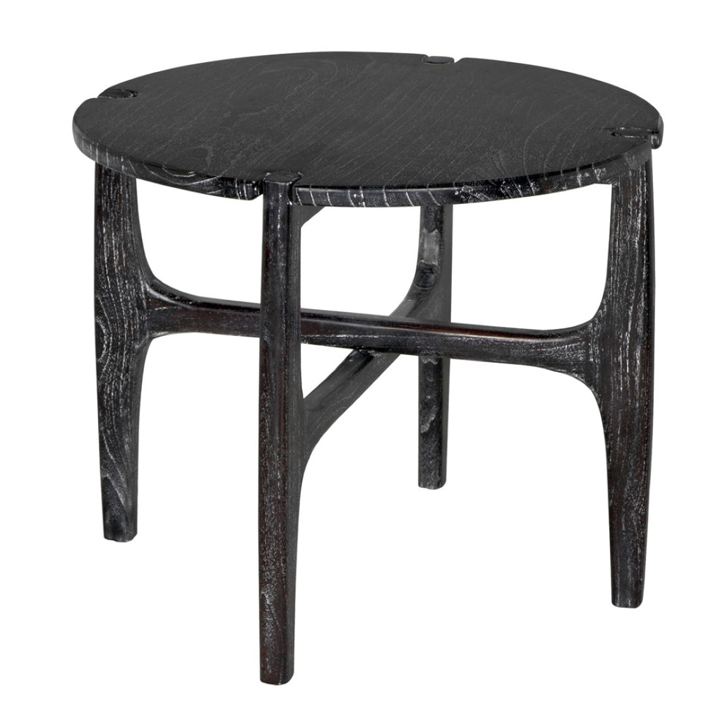 Noir Bucks Side Table in Sombre Finish - Stylish Minimalist Accent for Modern Living & Functional Storage AE-328SR