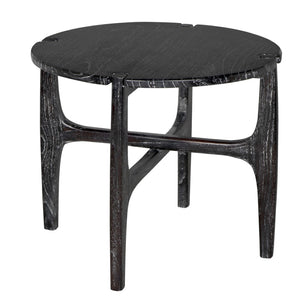 Noir Bucks Side Table in Sombre Finish - Stylish Minimalist Accent for Modern Living & Functional Storage AE-328SR
