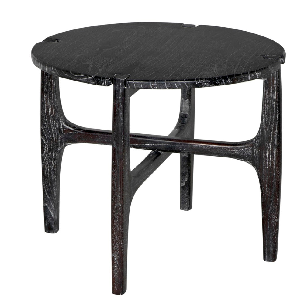 Noir Bucks Side Table in Sombre Finish - Stylish Minimalist Accent for Modern Living & Functional Storage AE-328SR