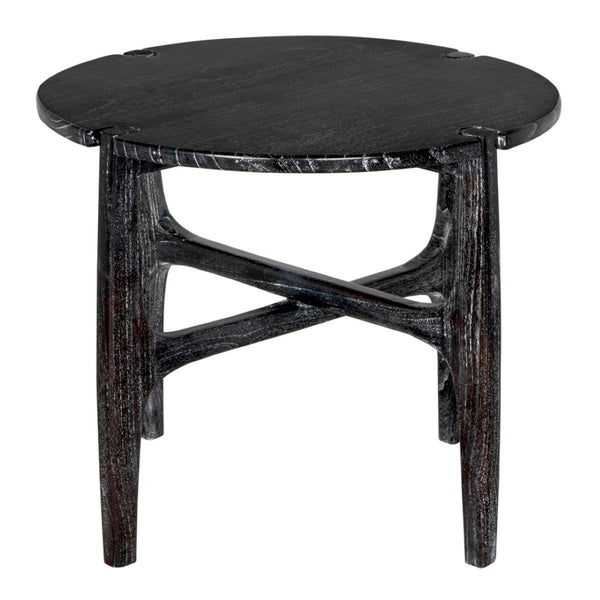 Noir Bucks Side Table in Sombre Finish - Stylish Minimalist Accent for Modern Living & Functional Storage AE-328SR