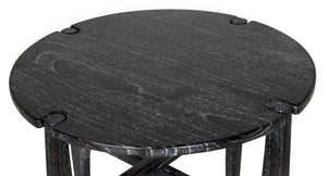 Noir Bucks Side Table in Sombre Finish - Stylish Minimalist Accent for Modern Living & Functional Storage AE-328SR