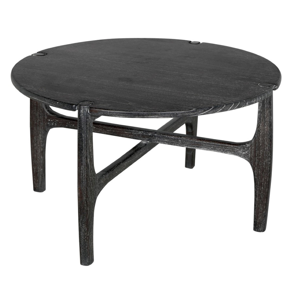 Noir Bucks Coffee Table - Minimalist Mindi Wood Design with Sombre Finish for Elegant Living Spaces AE-329SR