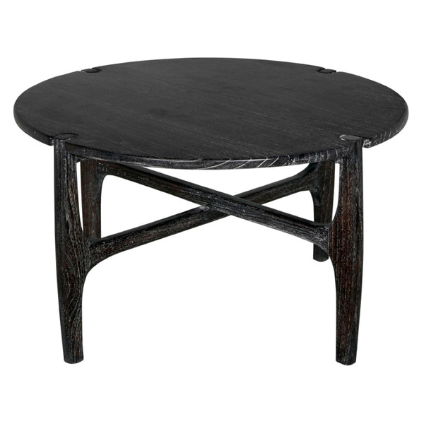 Noir Bucks Coffee Table - Minimalist Mindi Wood Design with Sombre Finish for Elegant Living Spaces AE-329SR