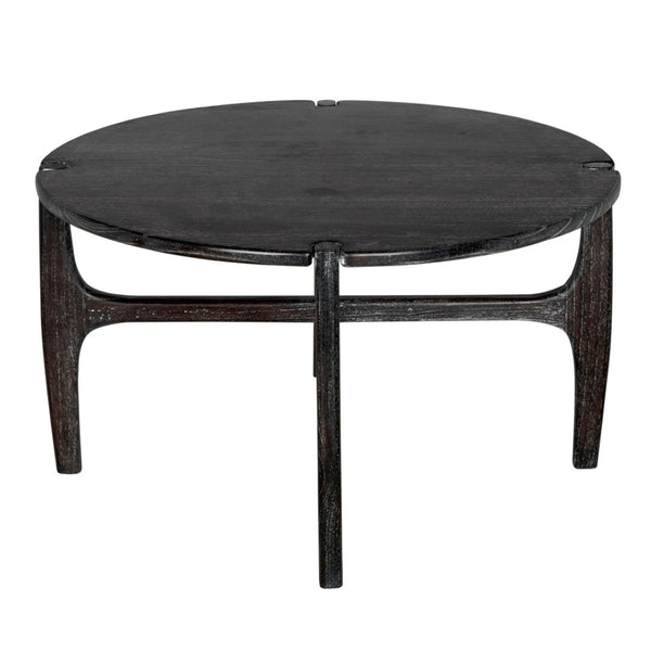 Noir Bucks Coffee Table - Minimalist Mindi Wood Design with Sombre Finish for Elegant Living Spaces AE-329SR