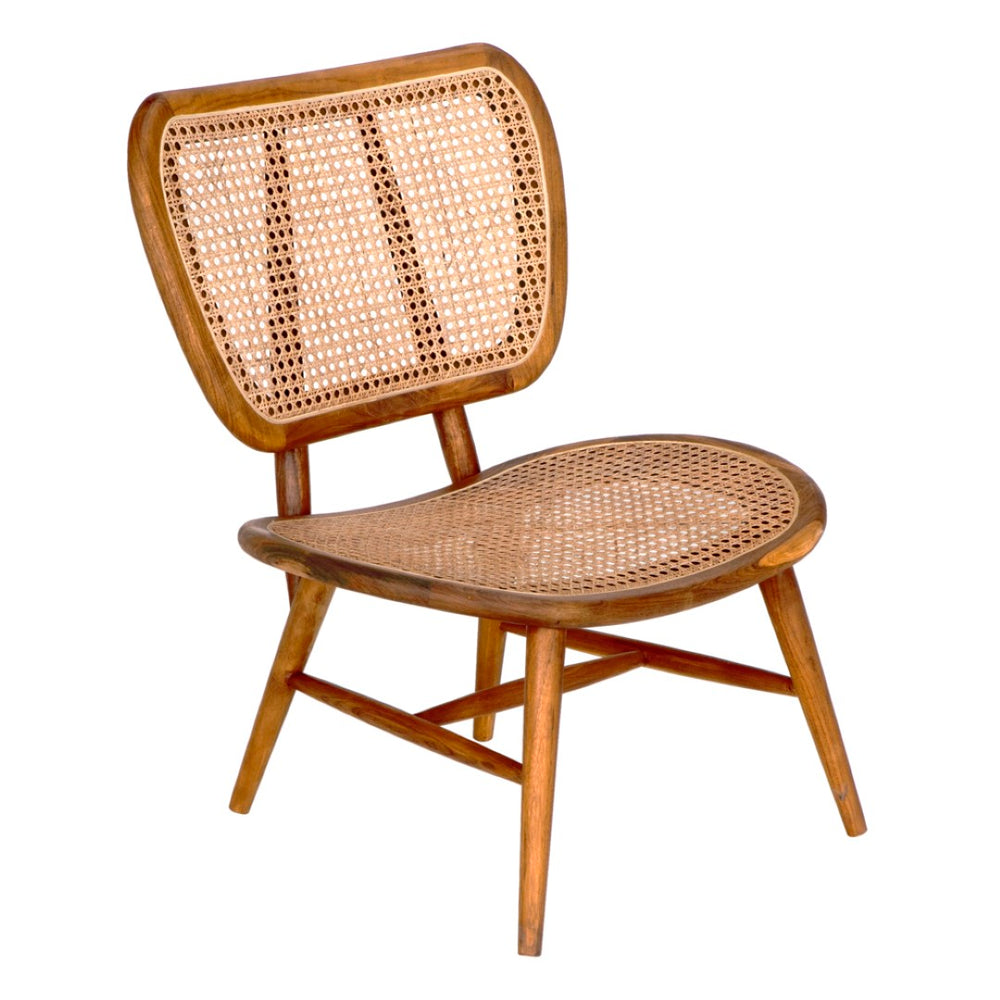 Noir Marcie Chair - Timeless Teak Accent with Handwoven Caning for Elegant, Versatile Home Décor AE-334T