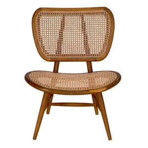 Noir Marcie Chair - Timeless Teak Accent with Handwoven Caning for Elegant, Versatile Home Décor AE-334T