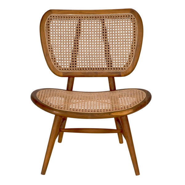 Noir Marcie Chair - Timeless Teak Accent with Handwoven Caning for Elegant, Versatile Home Décor AE-334T