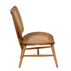 Noir Marcie Chair - Timeless Teak Accent with Handwoven Caning for Elegant, Versatile Home Décor AE-334T