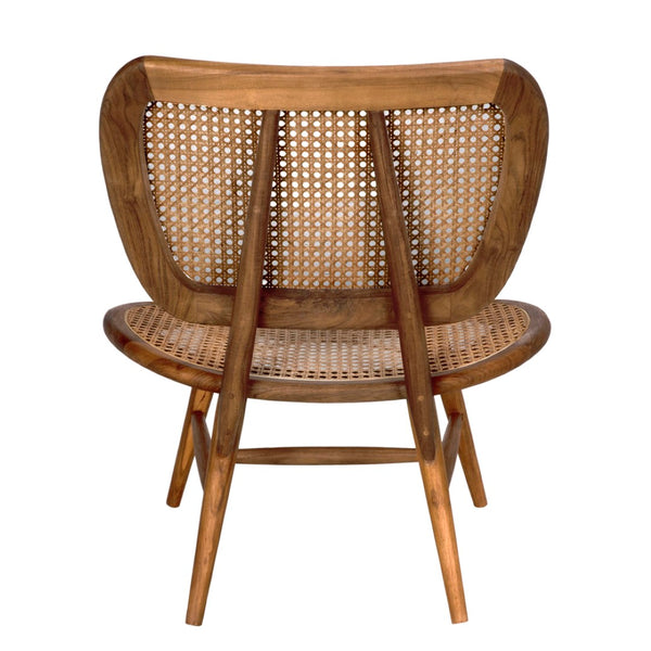 Noir Marcie Chair - Timeless Teak Accent with Handwoven Caning for Elegant, Versatile Home Décor AE-334T