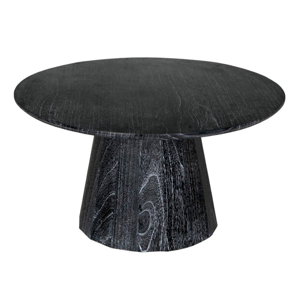 Noir Harlow Coffee Table - Elegant Cinder Black Mindi Wood Design for Modern Living Spaces & Style AE-336CB