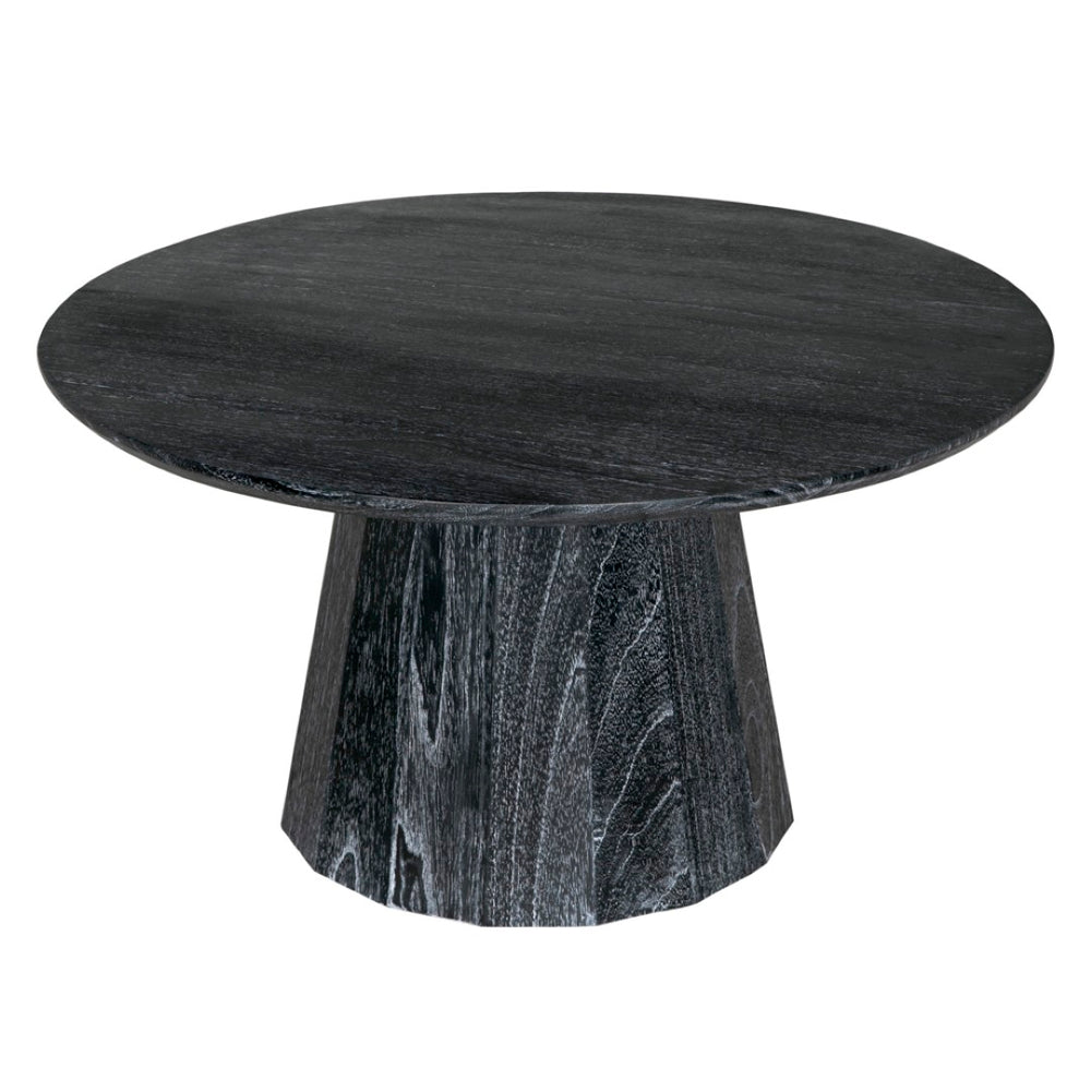 Noir Harlow Coffee Table - Elegant Cinder Black Mindi Wood Design for Modern Living Spaces & Style AE-336CB