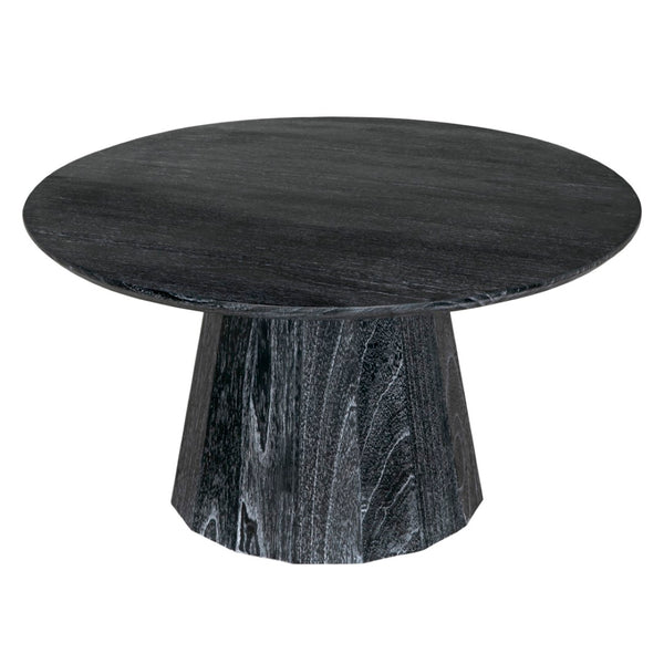 Noir Harlow Coffee Table - Elegant Cinder Black Mindi Wood Design for Modern Living Spaces & Style AE-336CB