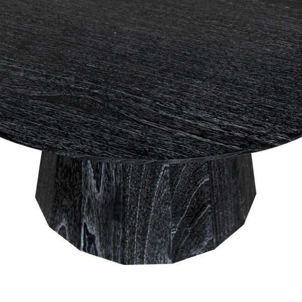 Noir Harlow Coffee Table - Elegant Cinder Black Mindi Wood Design for Modern Living Spaces & Style AE-336CB