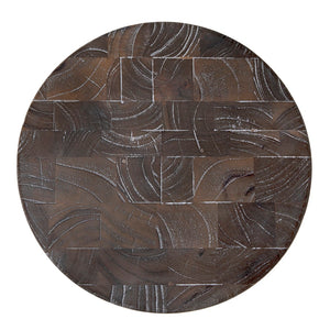 Noir Kongo Side Table: Modern Weathered Teak Accent for Versatile Living Spaces & Minimalist Decor AE-338WT