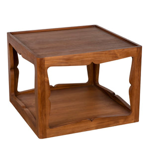 Noir Kabbal Side Table - Modern Minimalist Teak Accent Table for Living Rooms, Nooks & Cozy Spaces AE-352T