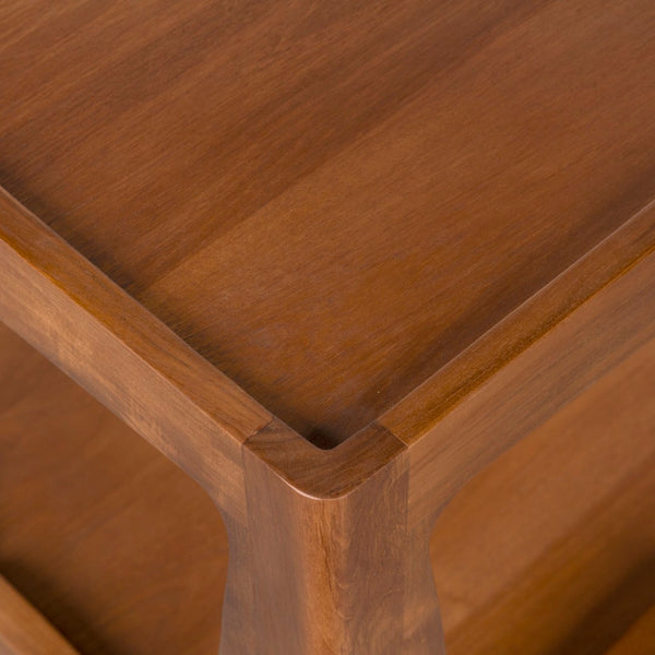 Noir Kabbal Side Table - Modern Minimalist Teak Accent Table for Living Rooms, Nooks & Cozy Spaces AE-352T