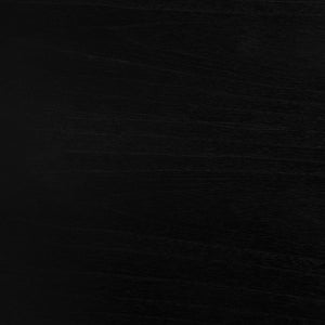 Noir Fleming Console - Sculptural Charcoal Black Entryway Table with Teak Accents for Modern Interiors AE-358TCHB