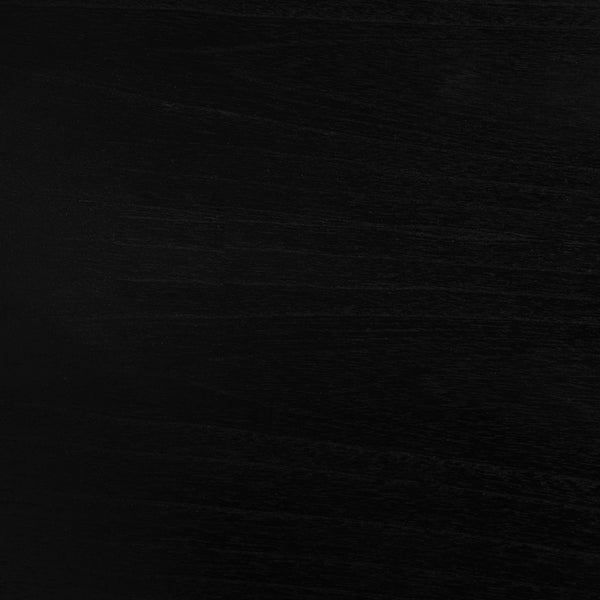 Noir Fleming Console - Sculptural Charcoal Black Entryway Table with Teak Accents for Modern Interiors AE-358TCHB