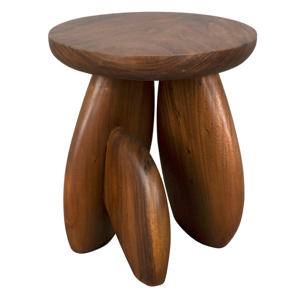 Noir Boko Side Table - Solid Teak Accent Piece with Minimalist Design for Living Rooms & Bedrooms AE-360T