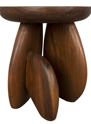 Noir Boko Side Table - Solid Teak Accent Piece with Minimalist Design for Living Rooms & Bedrooms AE-360T