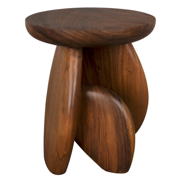 Noir Boko Side Table - Solid Teak Accent Piece with Minimalist Design for Living Rooms & Bedrooms AE-360T