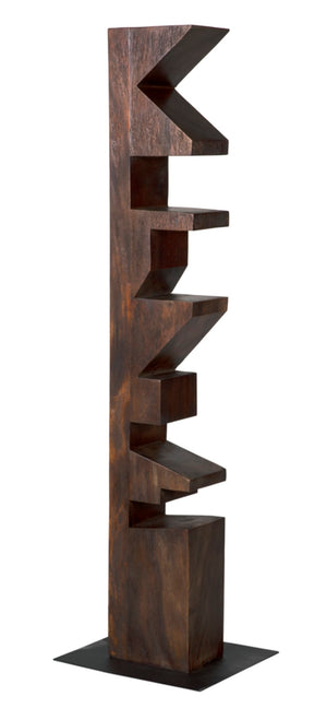 Noir Totem Statue, Hand-Hewn Munggur Teak Art Piece – Contemporary Design for Modern Interiors & Spaces AE-69
